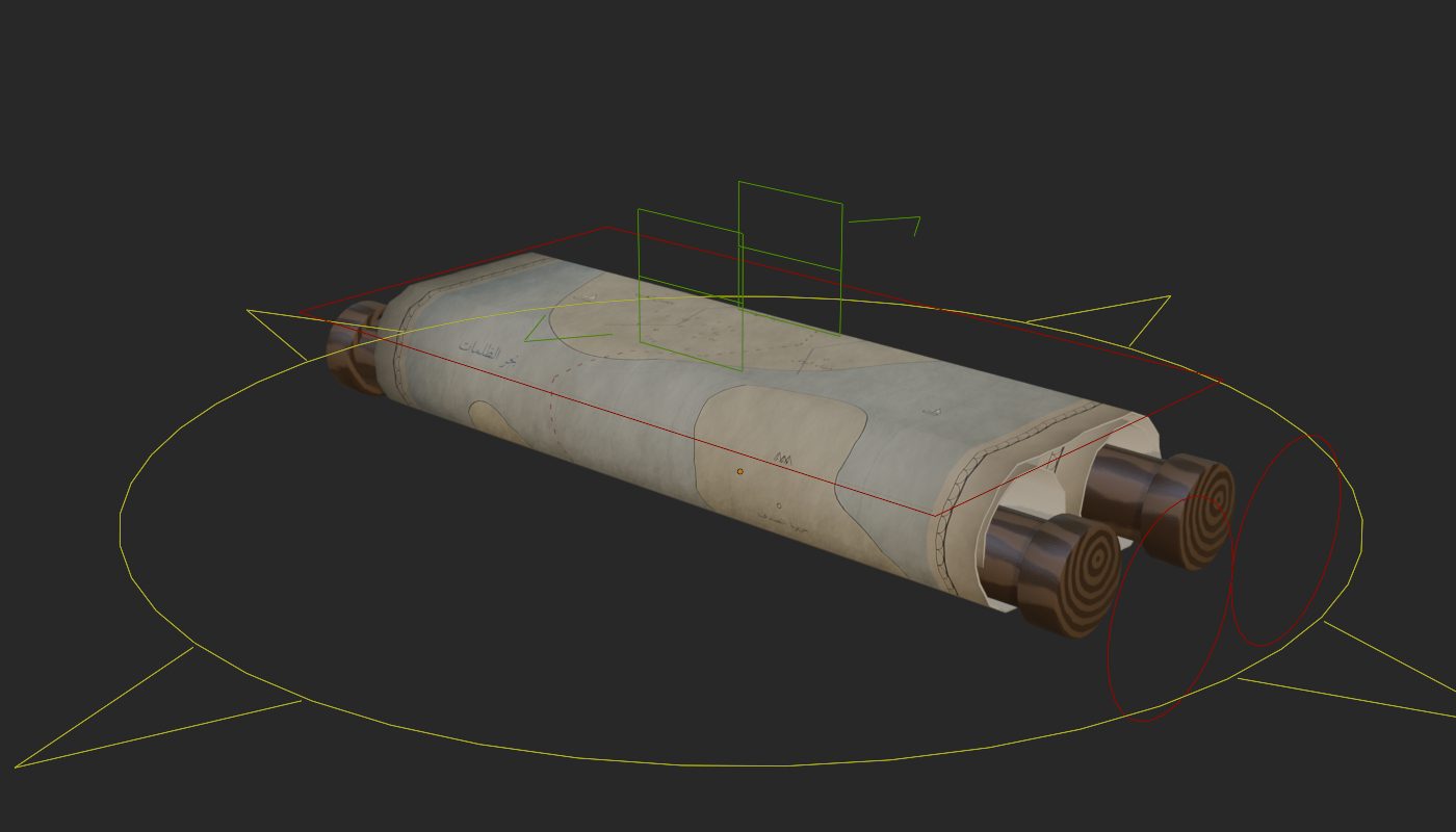 Open the file and select the rig — it starts rolled up.